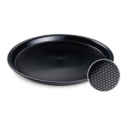 1x Gastro Serviertablett rutschfest rund schwarz Ø37 x 3 cm