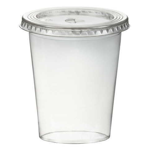 Smoothiebecher inkl. Deckel mit Schlitz 300 ml Ø 95mm PET glasklar 