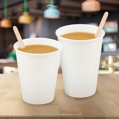 Preview: Automatenbecher Heißgetränke to go Pappbecher weiß 150 ml Ø 70 mm 