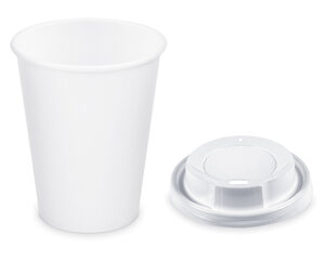 Pappbecher Getränkebecher weiß 350 ml 420 ml Ø 90mm inkl. Trinkdeckel 