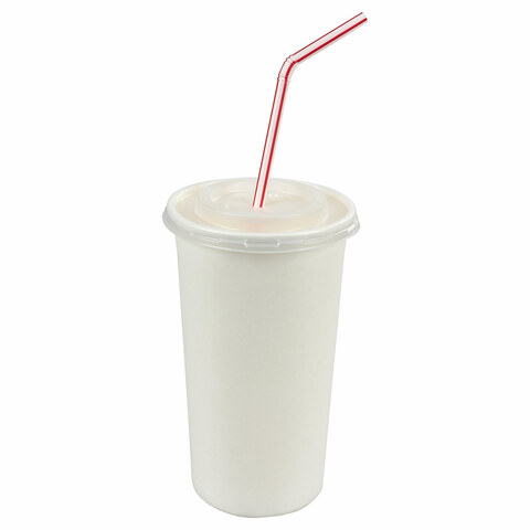 5000x Pappbecher Getränkebecher weiß 500 600ml inkl. Deckel mit Kreuzschlitz