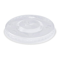 Deckel mit Kreuzschlitz für Pappbecher mit Ø 80mm aus rPET 