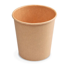 50x Heiß- und Kaltgetränkebecher Pappbecher braun 150ml 200ml 'S' Ø 73mm