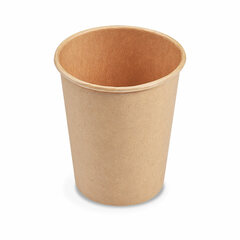 10000x Heiß- und Kaltgetränkebecher Pappbecher braun 200ml 280ml 'M' Ø 80mm