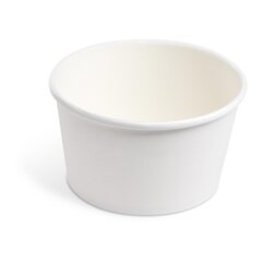 50x Papierbecher Feinkostbecher Eisbecher rund weiß 350 ml Ø 11,5 cm
