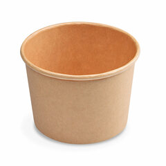 Papierbecher Feinkostbecher Eisbecher rund braun 500 ml Ø 11,5 cm 