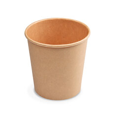 50x Papierbecher Feinkostbecher Eisbecher rund braun 750 ml Ø 11,5 cm