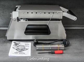 Preview: 1x Siegelgerät WX-78600 - 700 Watt / 230 Volt inkl. 300 Suppen- Menüschalen Siegelfolie und passendem Siegelrahmenahmen