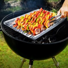 Preview: 100x Alu-Grillpfannen Grillschalen BBQ 34.4 x 22.4cm mehrfach verwendbar 