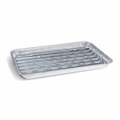 100x Alu-Grillpfannen Grillschalen BBQ 34.4 x 22.4cm mehrfach verwendbar 