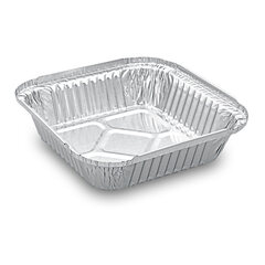 1000x Alu-Servierschalen Menüschale 500ml 164x164x36mm