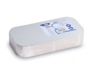 Preview: 100x Deckel weiß für Aluschale Pasta Schale Grillschale mit 1500ml Volumen