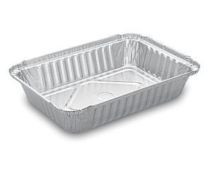 100x Menü-Schale ungeteilt ALU 862ml 22,2 x 15,8 x 3,8 cm