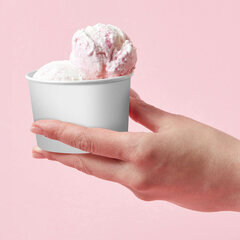 Preview: 50x Eisbecher aus Papier weiß Ø75mm 125 ml