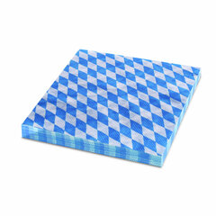 40x Servietten 33 x 33 cm 3-lagig 1/4 Falz Bayerische Raute blau