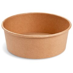 50x Salatschalen Feinkostschalen braun aus Pappe mit PE beschichtet 1300ml Ø185mm