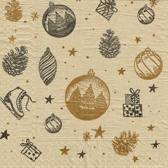 20x Weihnachtsservietten 3-lagig 33 x 33 cm Weihnachtskugeln