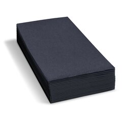 250x Servietten 33 x 33 cm 1/8 -Kopffalz 2-lagig schwarz