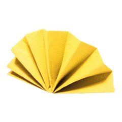 800x DekoStar Servietten 38 x 38cm gelb Geprägte Tischservietten Tischdekoration