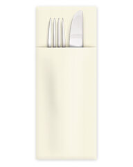 50x Servietten Bestecktaschen Premium 32 x 40 cm Airlaid champagner