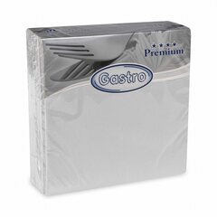 Preview: 100x Servietten Airlaid 40x40cm 1/4 -Falz stoffähnlich hochwertig grau