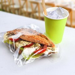 Preview: Abreißbeutel Flachbeutel mikroperforiert HDPE geblockt klar 16 x 25 cm 