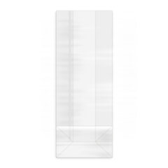 1000x Blockbodenbeutel hochtransparent  70 + 40 x 190mm mit verschweißtem Boden