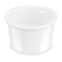 50x Dressingbecher Feinkostbecher weiß PP 30 ml mit Ø 46 mm