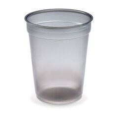 25x Mehrwegbecher Pfandbecher rauch-grau transparent PP Eichstrich 0,4l Ø95mm