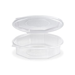 Menüschalen achteckig Achteckbecher klar mit Deckel ungeteilt PP 