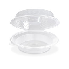 25x Salatschalen klar mit Dipfach im Domdeckel  1600ml PP