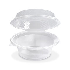 25x Salatschalen klar mit angehängtem Domdeckel 2200ml PP