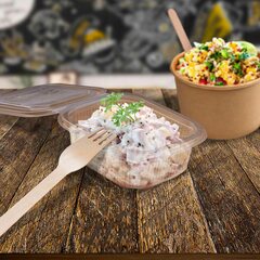 Preview: Feinkostbecher mit fixem Deckel Ripboxx Tiny klar PP 125-500ml 5 Größen Auswahl