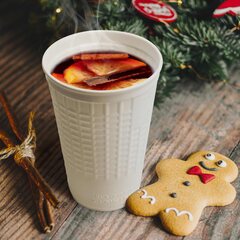 Preview: Thermobecher Glühweinbecher geschäumt 200ml 250ml mit Eichstrich 