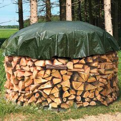 Preview: 1x PolyTarp PE Abdeckplane Schutzplane 3m rund grün reißfest wasserdicht 210g/m²