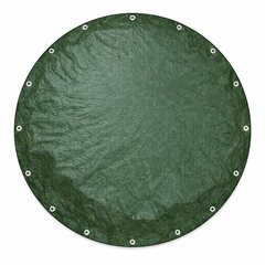 1x PolyTarp PE Abdeckplane Schutzplane 3m rund grün reißfest wasserdicht 210g/m²