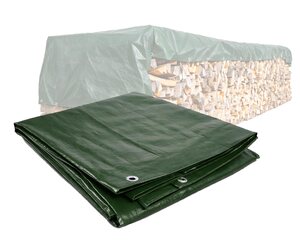 1x PolyTarp PE Holzabdeckplane Schutzplane 1,5 x 6m grün reißfest wasserdicht 210g/m²