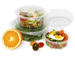 Preview: Einweg Feinkostbecher eckig klar fixer Deckel 125-1500ml Rechteckbecher Metzgerei