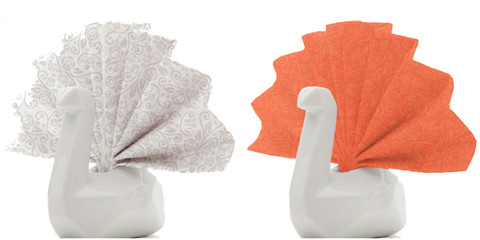 Preview: 1000x Servietten Airlaid 40x40cm 1/4 -Falz mit Rosenmuster weiß