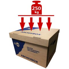 Preview: 10x Archivbox Lagerbox 400x320x290mm extrem stabil bis 250kg stapelbar