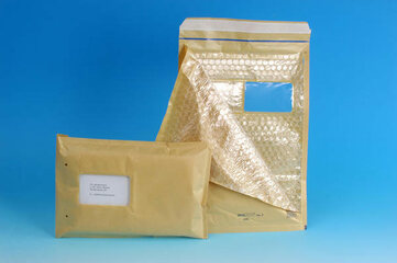 Preview: 1x AROFOL WIN Luftpolstertasche  4/D-14 180x265mm mit Fenster für B5 braun