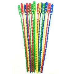 Preview: 100x Schnellbinder Blitzbinder Länge 190mm wiederverschließbar rot