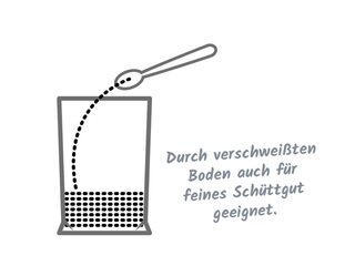 Preview: 1000x Blockbodenbeutel hochtransparent  70 + 40 x 190mm mit verschweißtem Boden