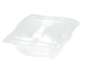 20x Gourmet Box to go mit Gabel/Göffel 500ml PET klar 