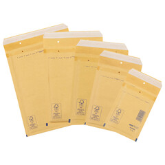 200x BUDGET Luftpolstertaschen 1/A-11 100x165mm braun