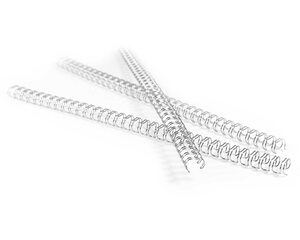 40x Drahtbinderücken  6mm 1/4" bis max. 35 Blatt 3:1 Teilung Silber 