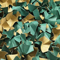DECOFILL dekorative Papier-Verpackungschips Polsterchips grün 400 Liter