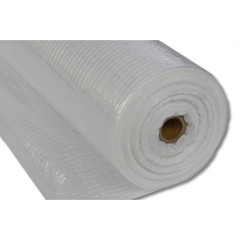 1x Gitterfolie 90 g/qm transparent mit weissem Gitter 1,50 m x 100 m