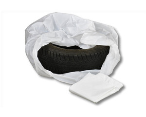 1x Reifensäcke weiß 780+300×1000mm 30my aus PE bis 21" Räder lose verpackt