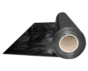 1x Abdeckfolie Baufolie schwarz opak  2000mm x 50m 200my LDPE